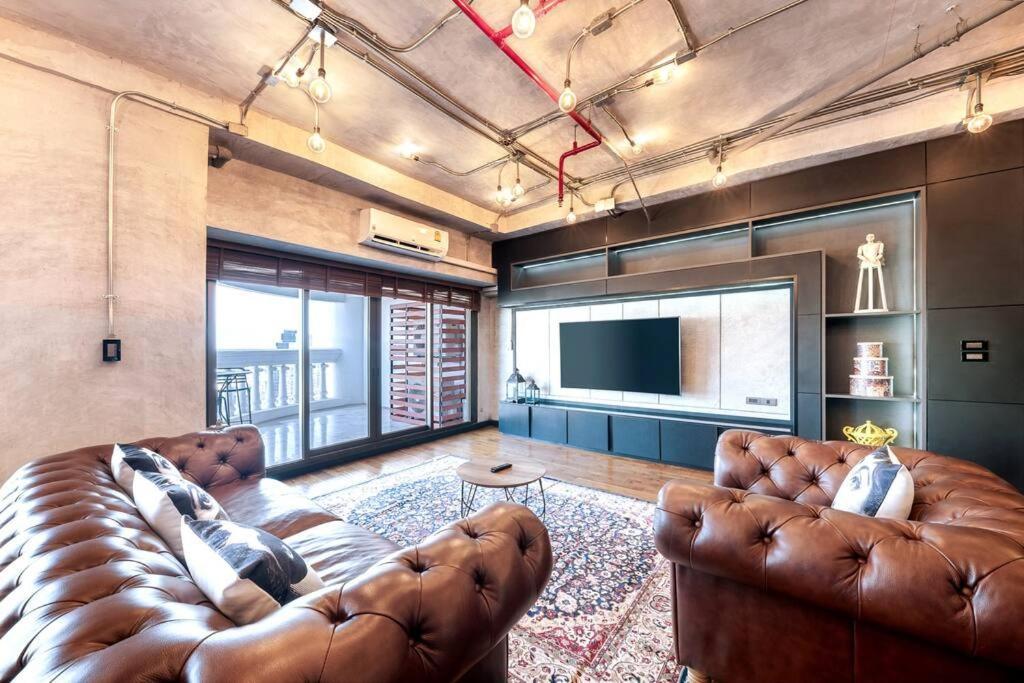 Central Bangkok Loft Style Skyline 100 Sq.M. Apt Exterior foto